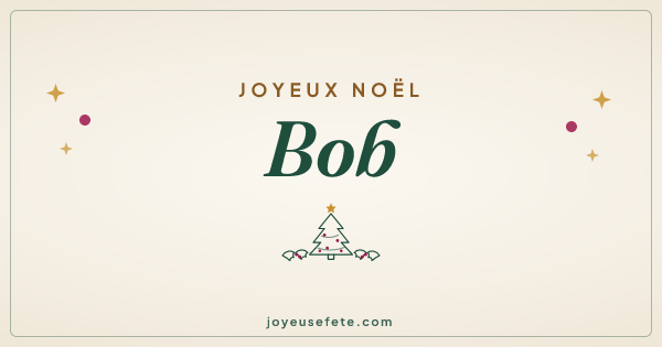 Image « Joyeux Noël Bob » au format large