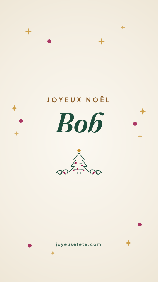 Image « Joyeux Noël Bob » au format story
