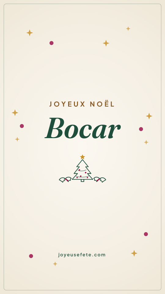 Image « Joyeux Noël Bocar » au format story
