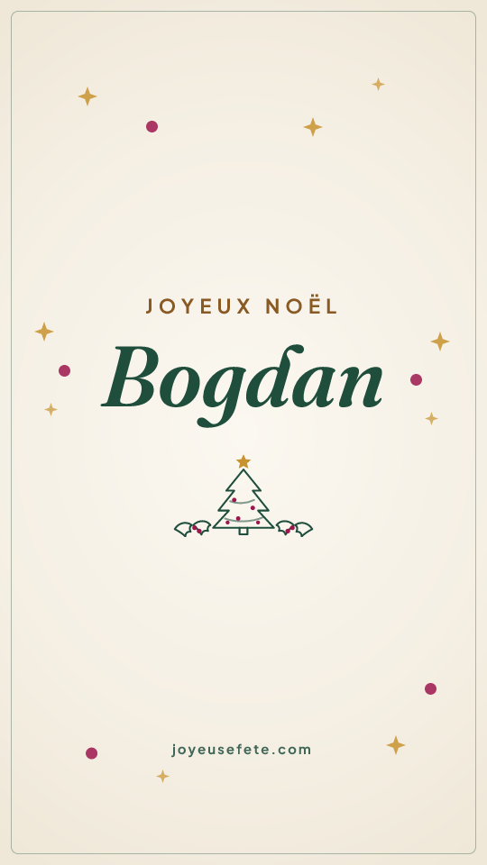 Image « Joyeux Noël Bogdan » au format story