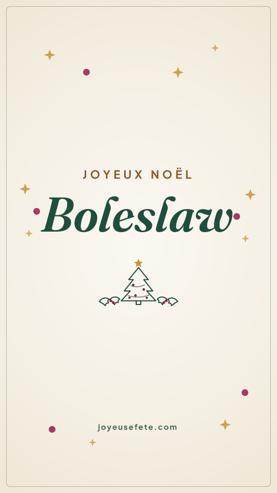 Image « Joyeux Noël Boleslaw » au format story