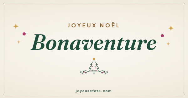 Image « Joyeux Noël Bonaventure » au format large
