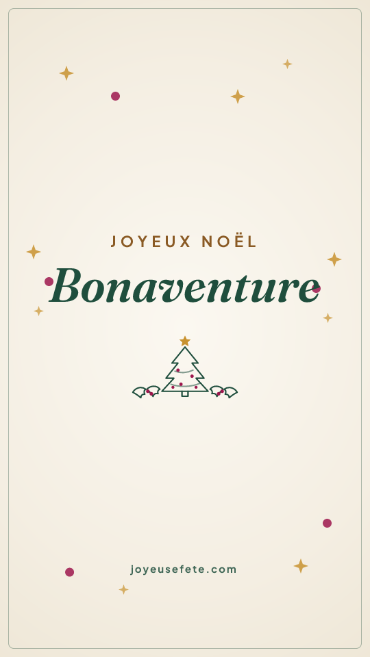 Image « Joyeux Noël Bonaventure » au format story