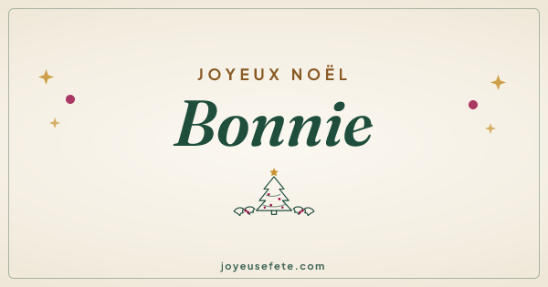 Image « Joyeux Noël Bonnie » au format large