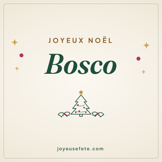 Image carrée « Joyeux Noël Bosco » pour WhatsApp