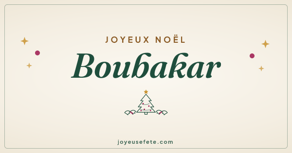 Image « Joyeux Noël Boubakar » au format large