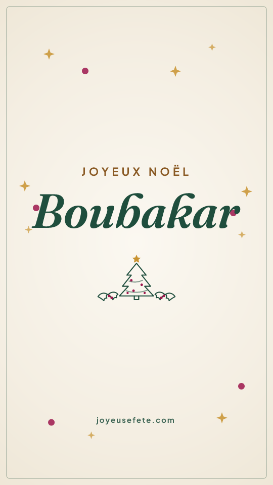 Image « Joyeux Noël Boubakar » au format story