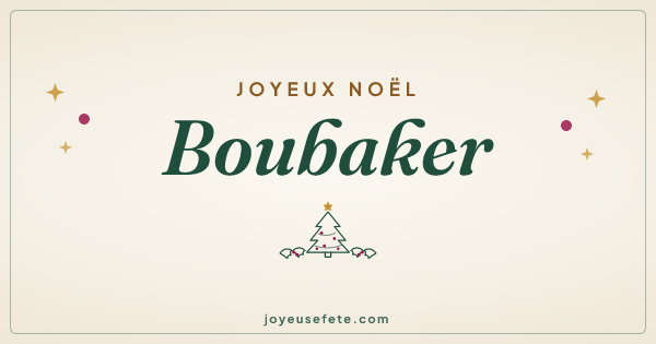 Image « Joyeux Noël Boubaker » au format large