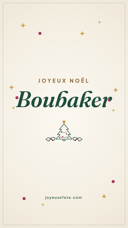 Image « Joyeux Noël Boubaker » au format story