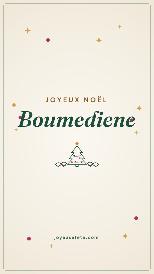Image « Joyeux Noël Boumediene » au format story