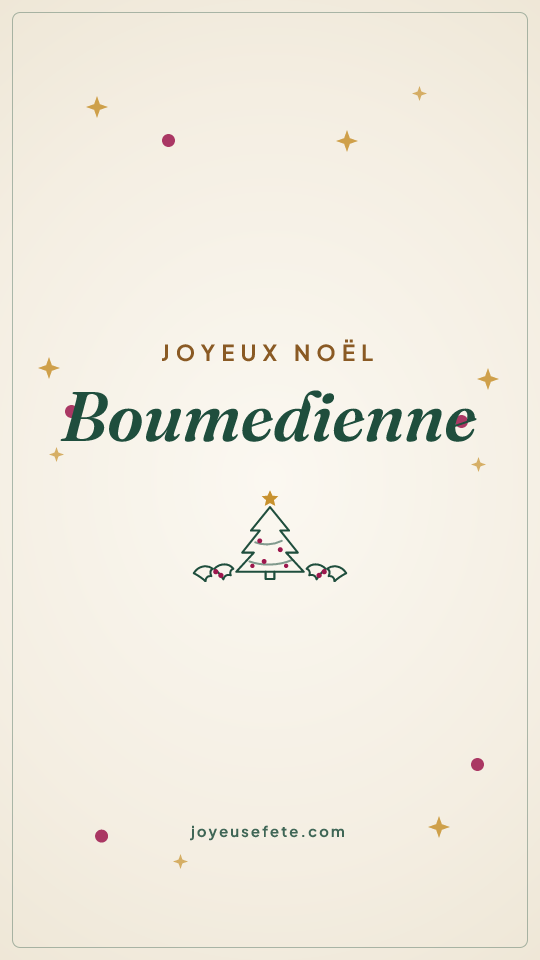 Image « Joyeux Noël Boumedienne » au format story
