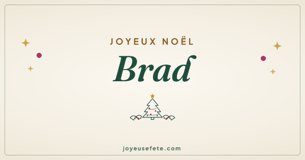 Image « Joyeux Noël Brad » au format large