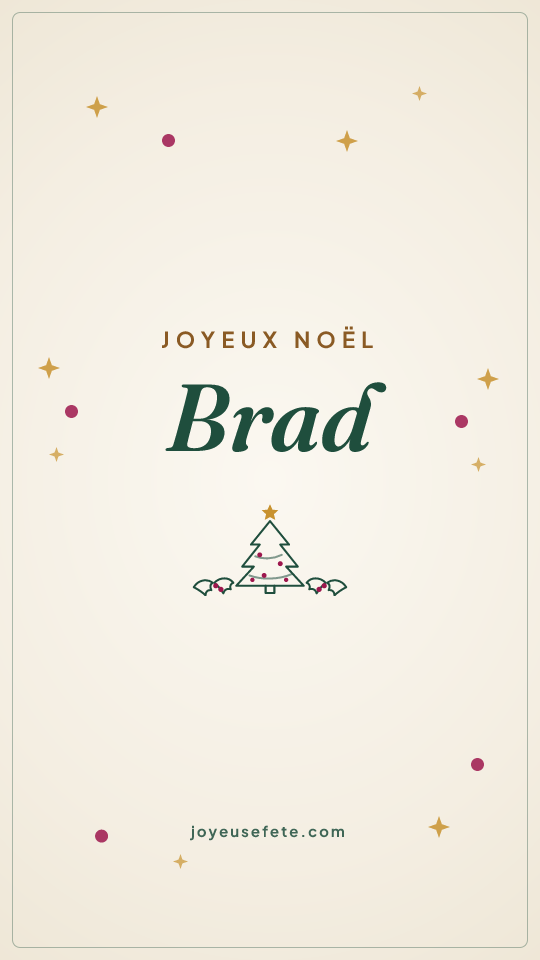 Image « Joyeux Noël Brad » au format story