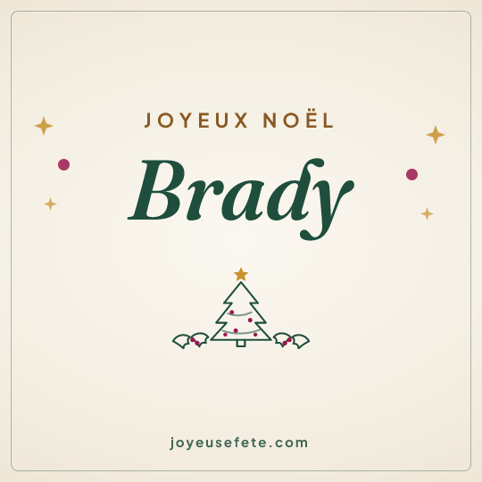Image carrée « Joyeux Noël Brady » pour WhatsApp