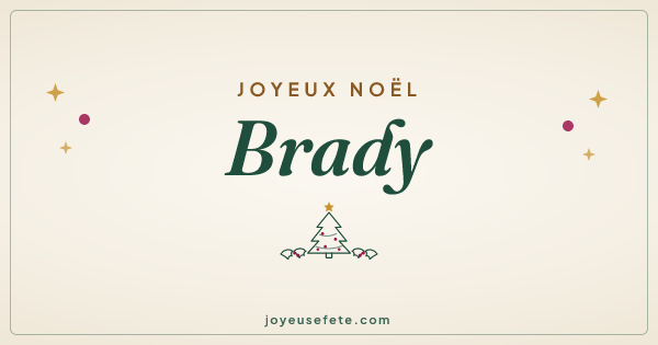 Image « Joyeux Noël Brady » au format large