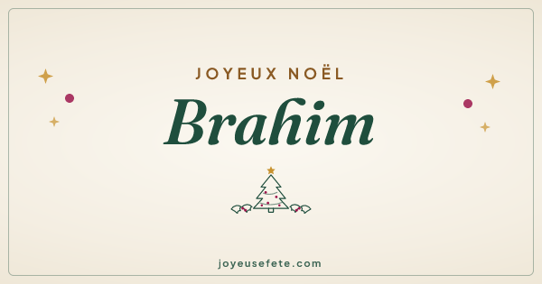 Image « Joyeux Noël Brahim » au format large
