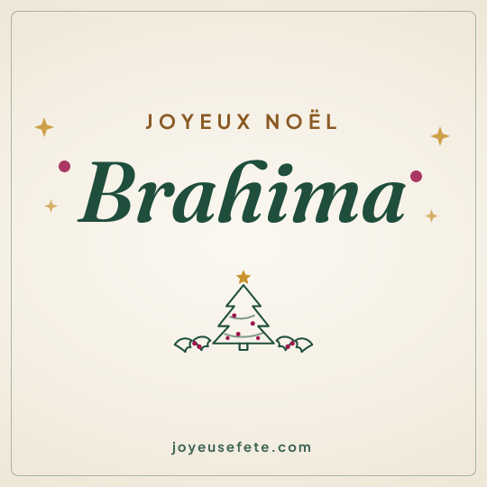 Image carrée « Joyeux Noël Brahima » pour WhatsApp