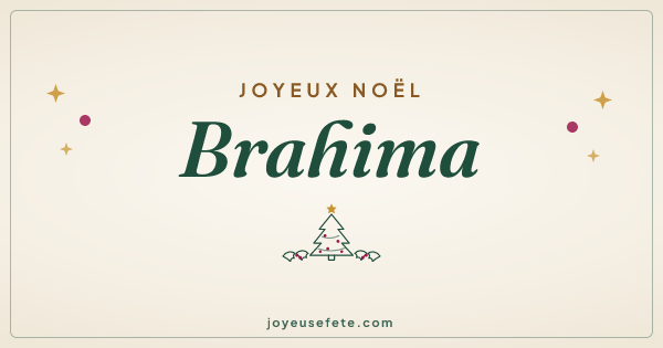 Image « Joyeux Noël Brahima » au format large