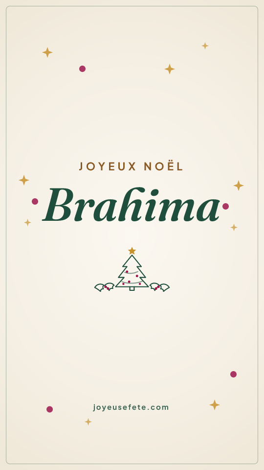Image « Joyeux Noël Brahima » au format story