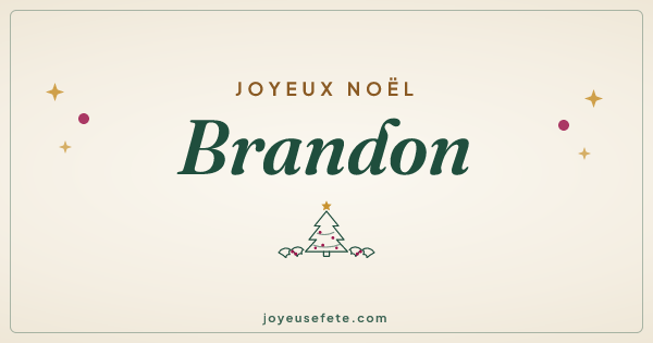 Image « Joyeux Noël Brandon » au format large