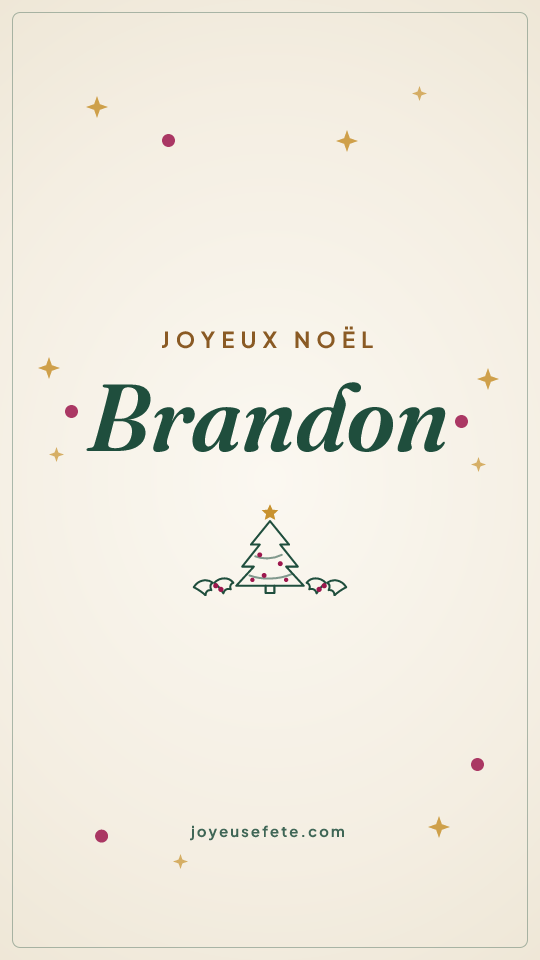 Image « Joyeux Noël Brandon » au format story