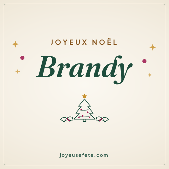 Image carrée « Joyeux Noël Brandy » pour WhatsApp