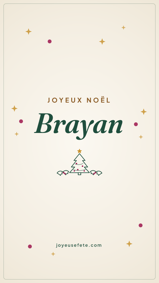 Image « Joyeux Noël Brayan » au format story