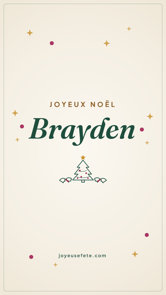 Image « Joyeux Noël Brayden » au format story