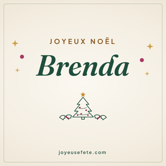 Image carrée « Joyeux Noël Brenda » pour WhatsApp