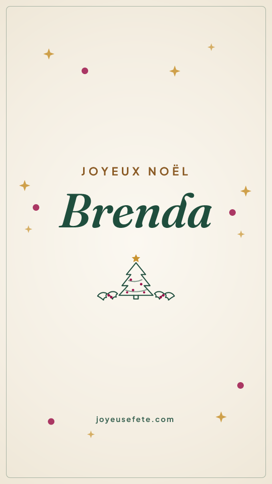 Image « Joyeux Noël Brenda » au format story