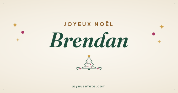 Image « Joyeux Noël Brendan » au format large