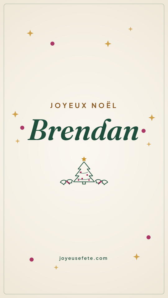 Image « Joyeux Noël Brendan » au format story