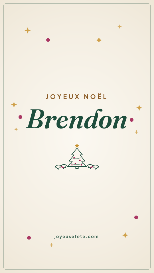 Image « Joyeux Noël Brendon » au format story