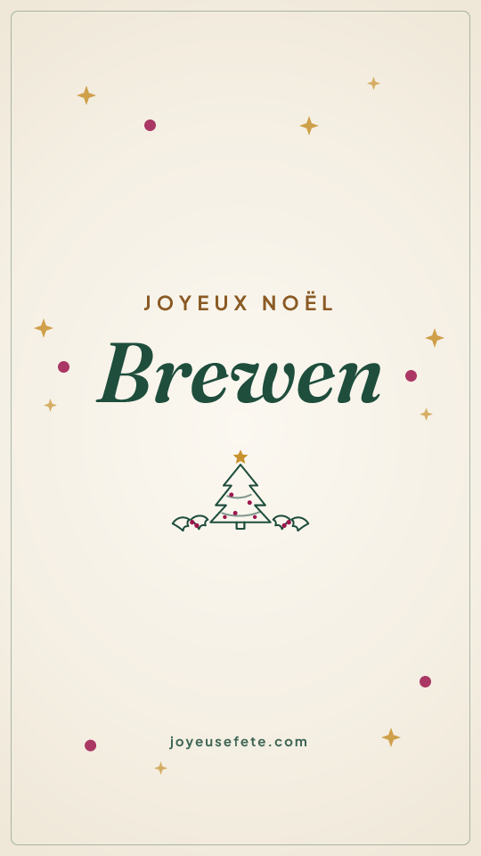 Image « Joyeux Noël Brewen » au format story