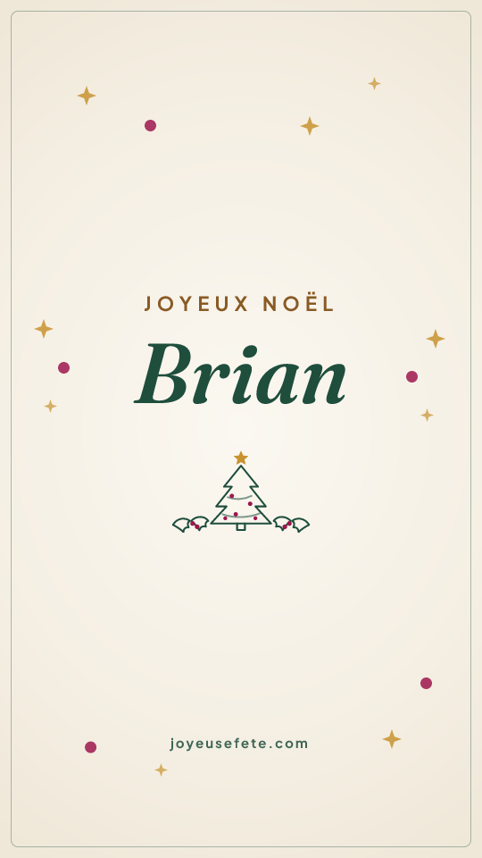 Image « Joyeux Noël Brian » au format story