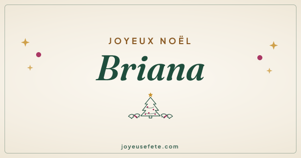 Image « Joyeux Noël Briana » au format large