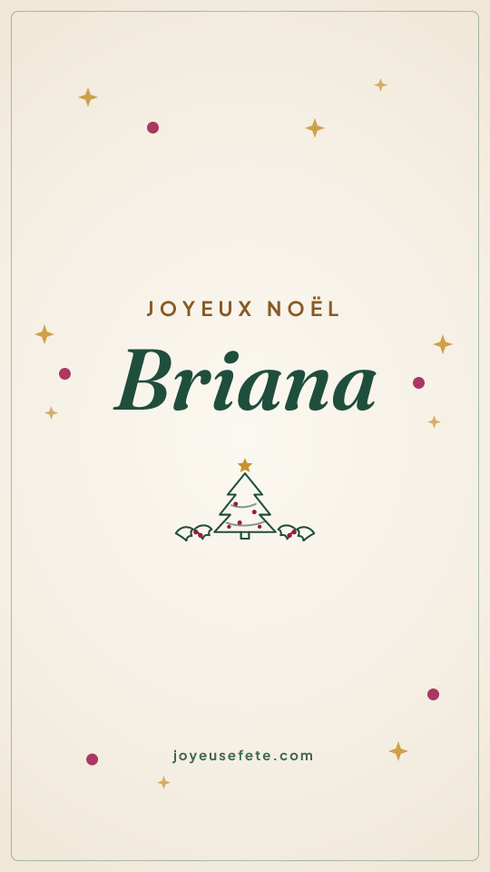 Image « Joyeux Noël Briana » au format story
