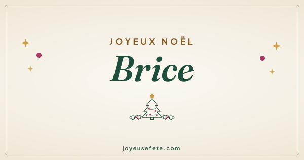 Image « Joyeux Noël Brice » au format large