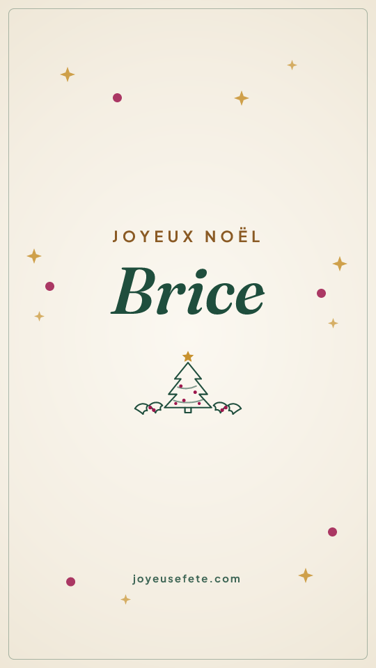 Image « Joyeux Noël Brice » au format story