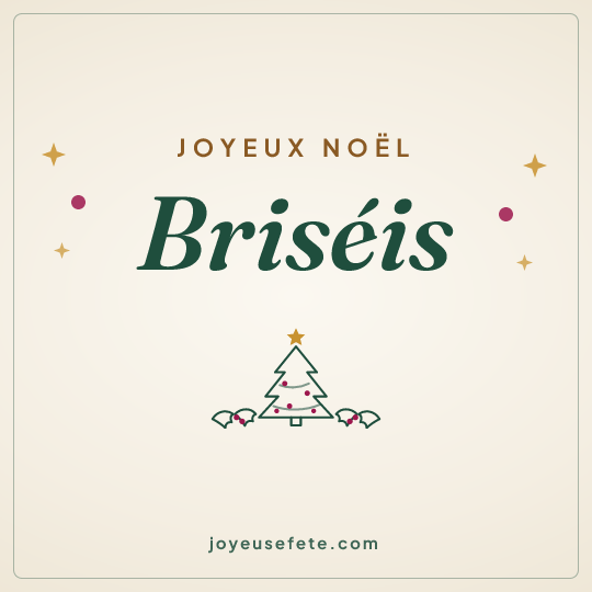 Image carrée « Joyeux Noël Briséis » pour WhatsApp