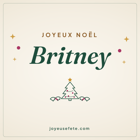 Image carrée « Joyeux Noël Britney » pour WhatsApp