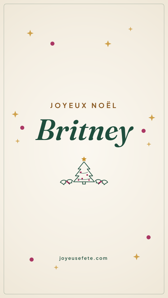 Image « Joyeux Noël Britney » au format story
