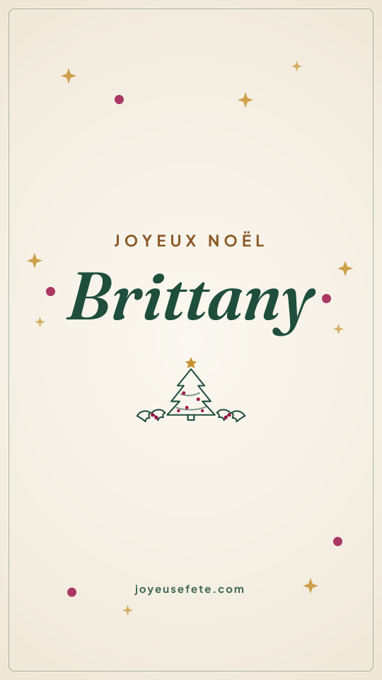 Image « Joyeux Noël Brittany » au format story