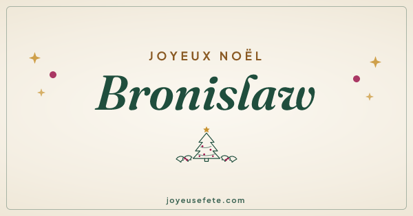Image « Joyeux Noël Bronislaw » au format large