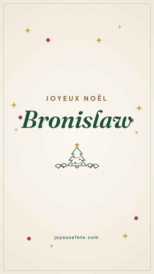 Image « Joyeux Noël Bronislaw » au format story