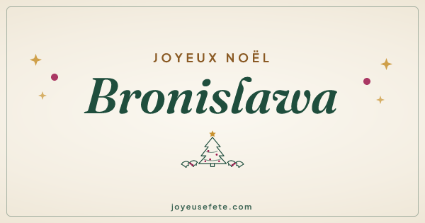 Image « Joyeux Noël Bronislawa » au format large