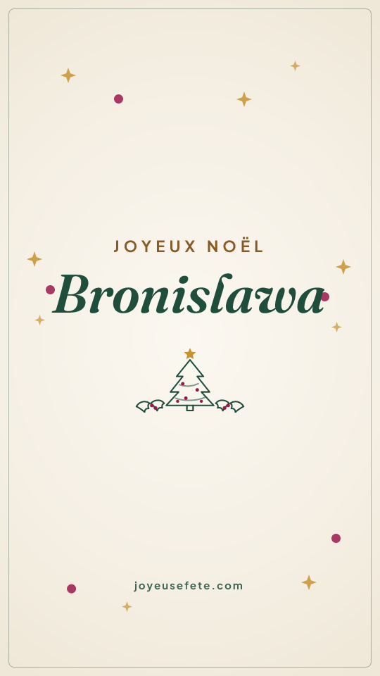 Image « Joyeux Noël Bronislawa » au format story