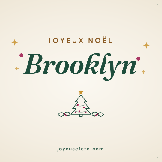 Image carrée « Joyeux Noël Brooklyn » pour WhatsApp