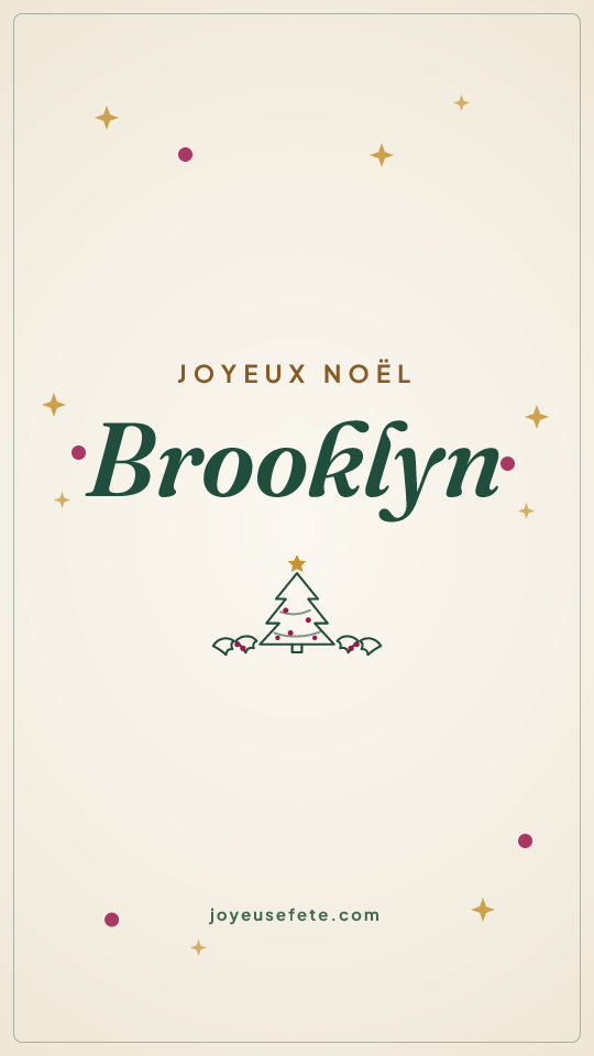 Image « Joyeux Noël Brooklyn » au format story