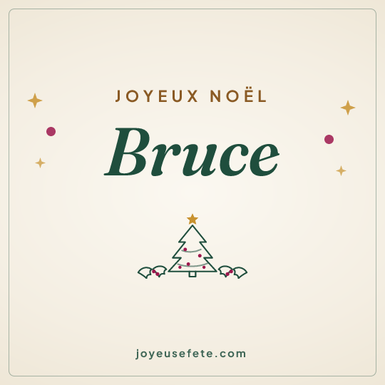 Image carrée « Joyeux Noël Bruce » pour WhatsApp